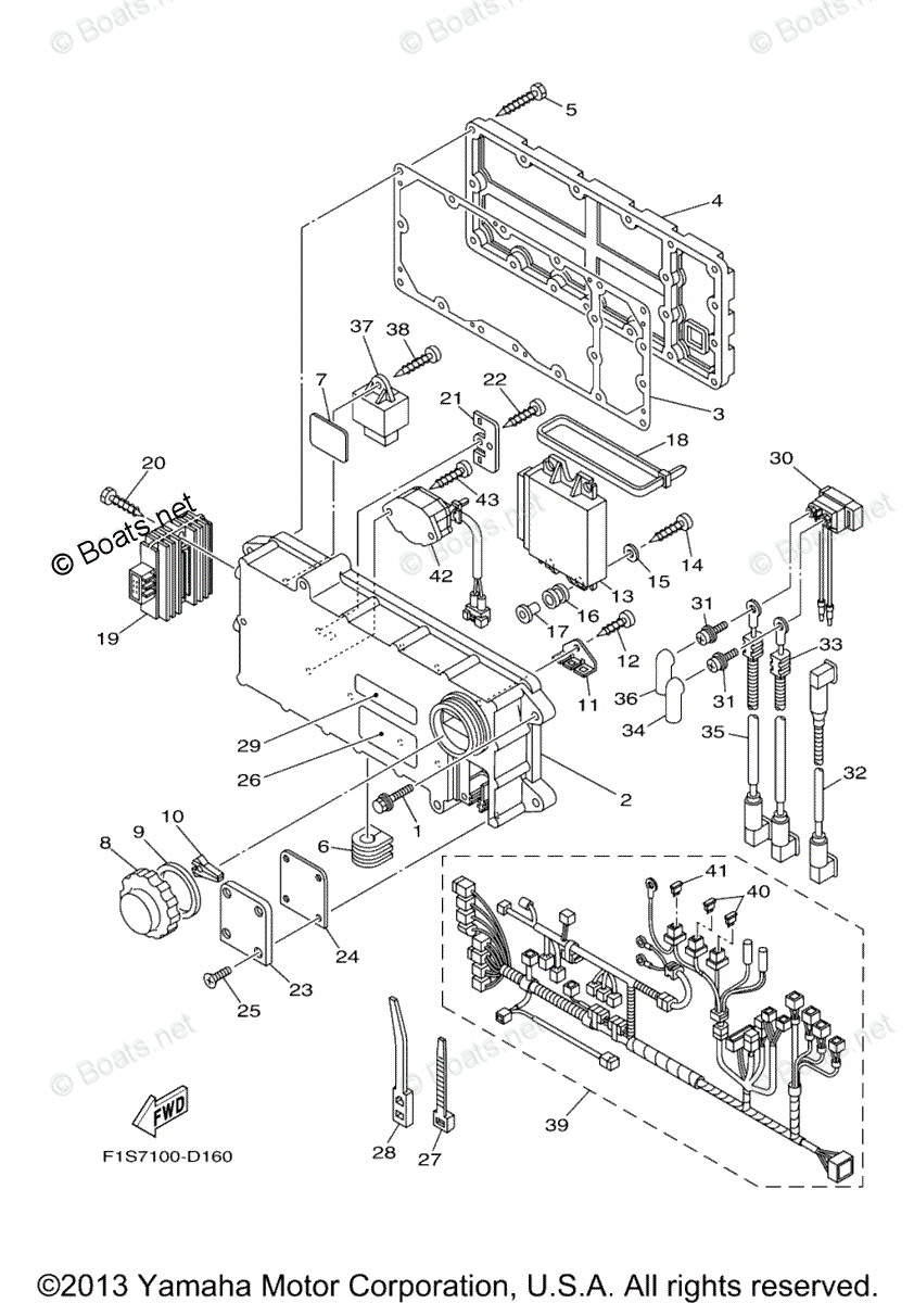 Yamaha Waverunner 2005 OEM Parts Diagram for Electrical 1