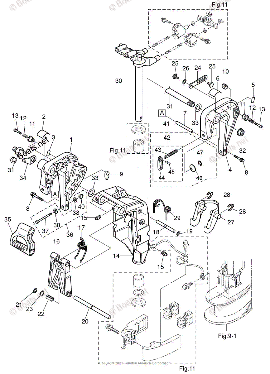 Tohatsu Outboard 2023 OEM Parts Diagram for BRACKET (EP MODEL) | Boats.net