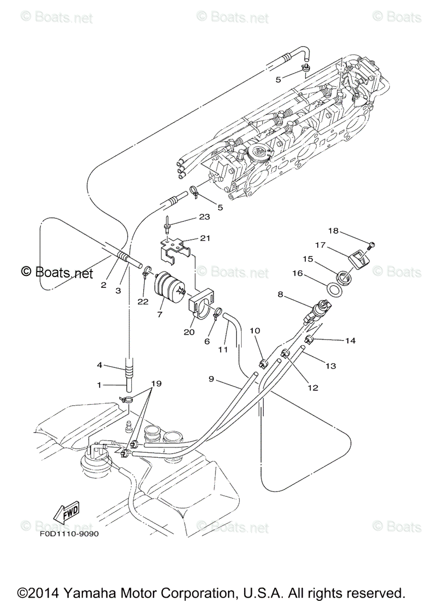 Yamaha Waverunner 2000 OEM Parts Diagram for Fuel | Boats.net