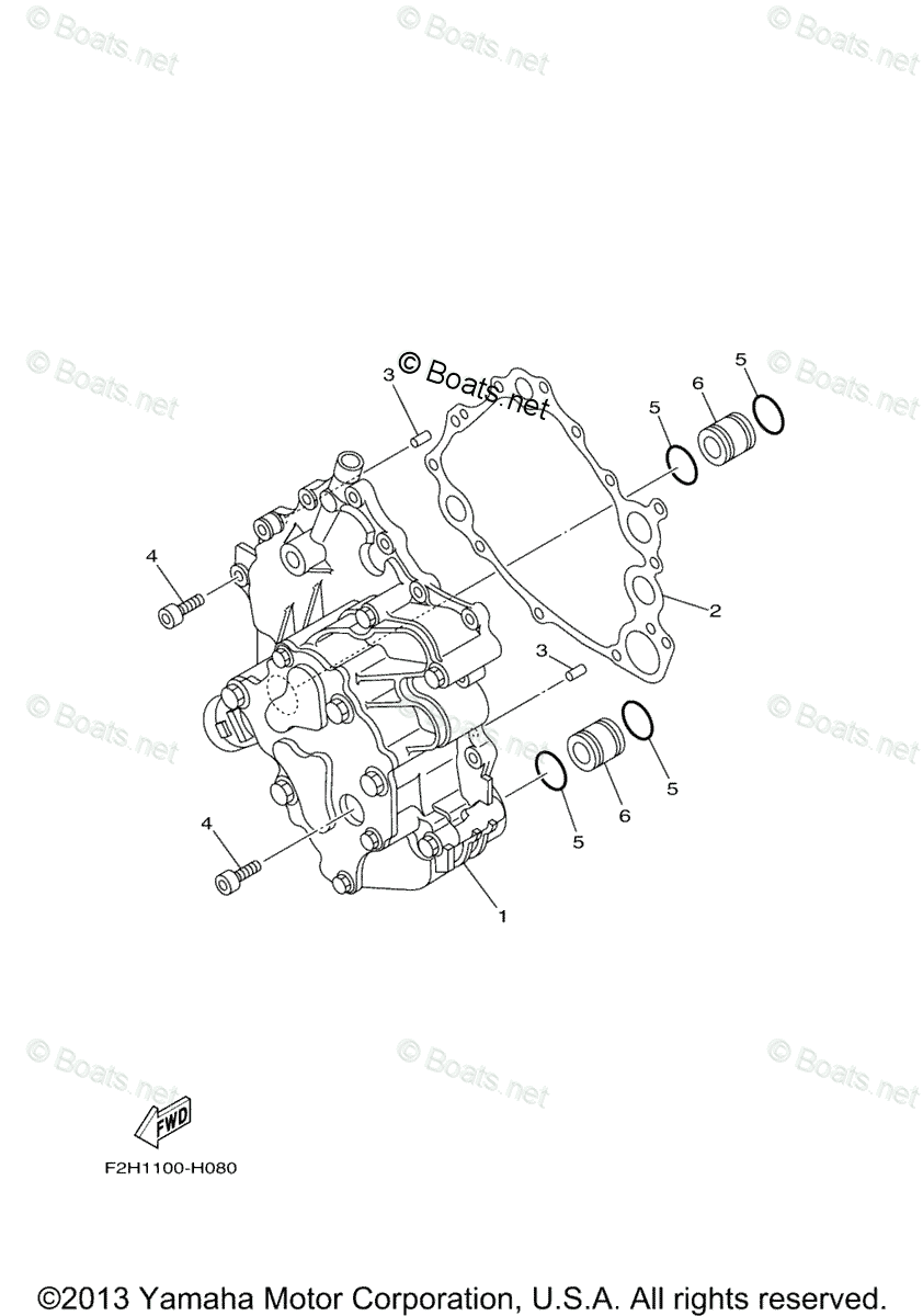 Yamaha Waverunner 2011 OEM Parts Diagram for OIL PUMP