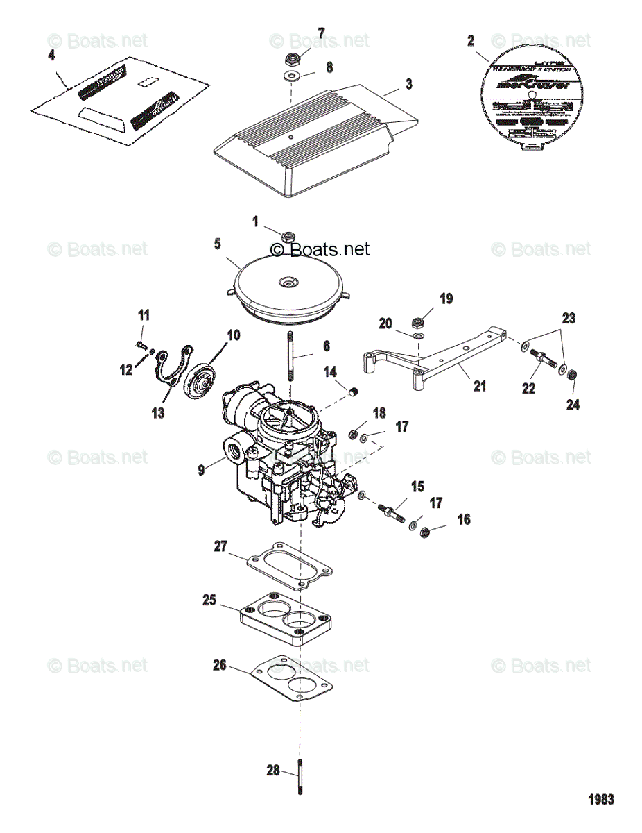 Mercury MerCruiser Sterndrive Parts by Size & Serial Engines - Gas OEM