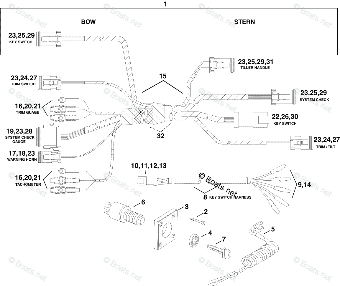 Johnson Rigging Parts & Accessories 2001-2004 OEM Parts Diagram