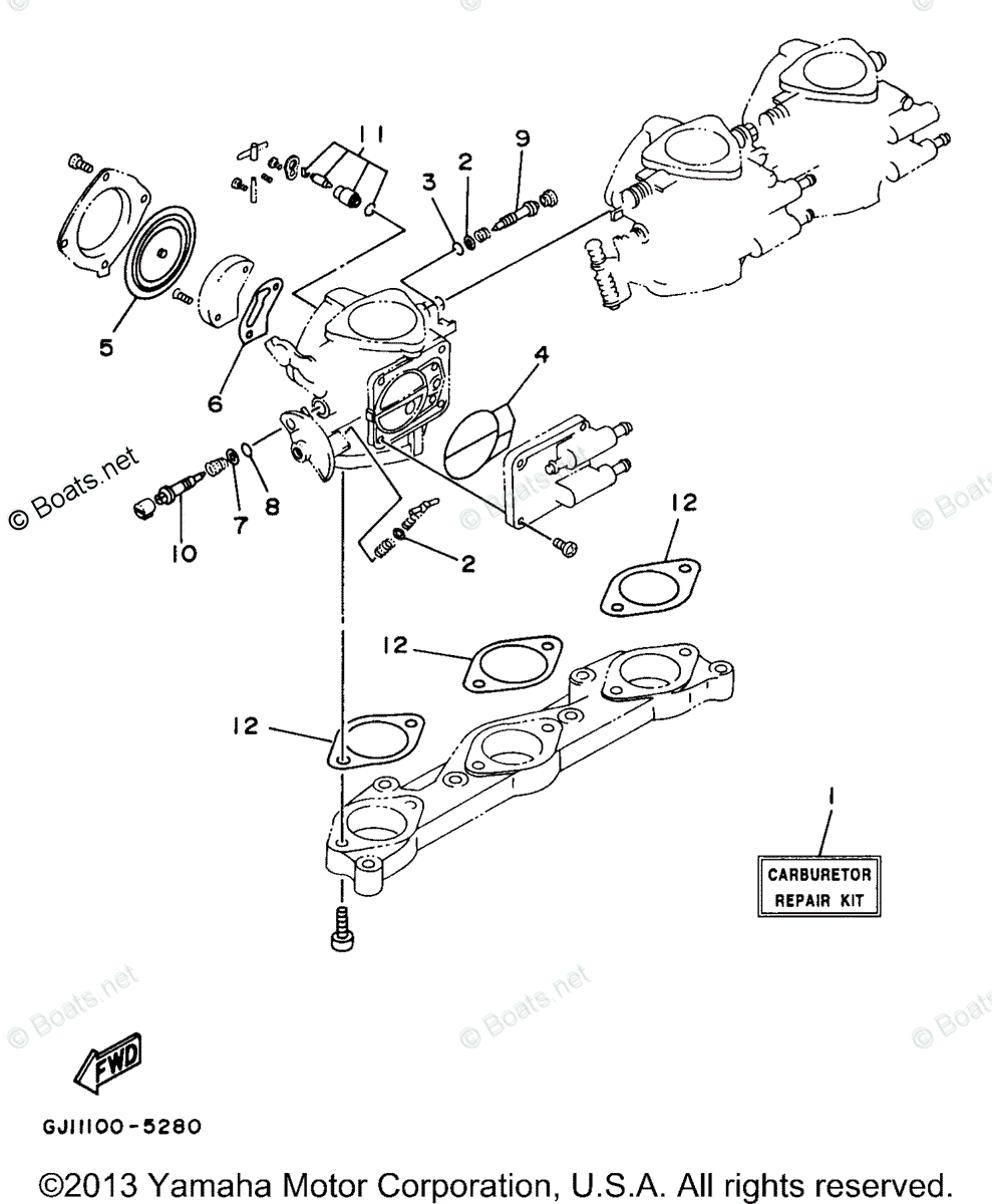 Yamaha Waverunner 1996 OEM Parts Diagram for Repair Kit 2