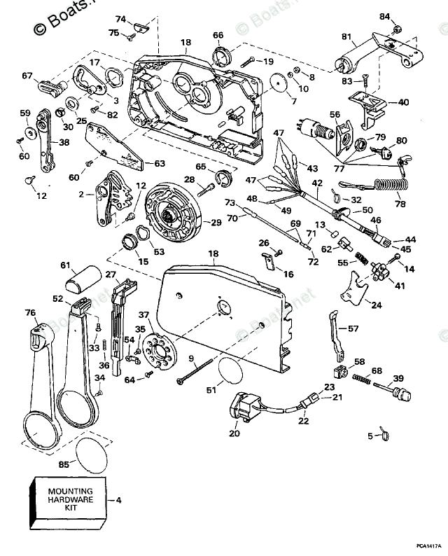 Johnson Outboard 55HP OEM Parts Diagram for REMOTE CONTROL