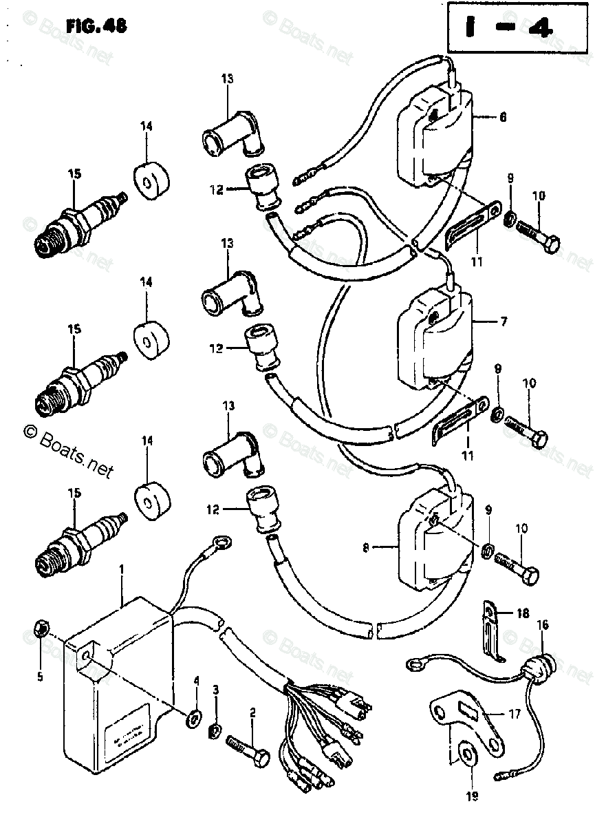 Suzuki Outboard Parts by Year 1979 OEM Parts Diagram for Electrical - 1