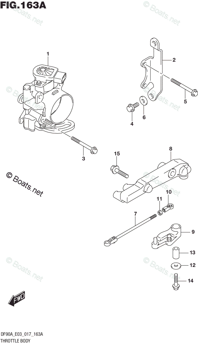 Suzuki Outboard 2017 OEM Parts Diagram for THROTTLE BODY | Boats.net