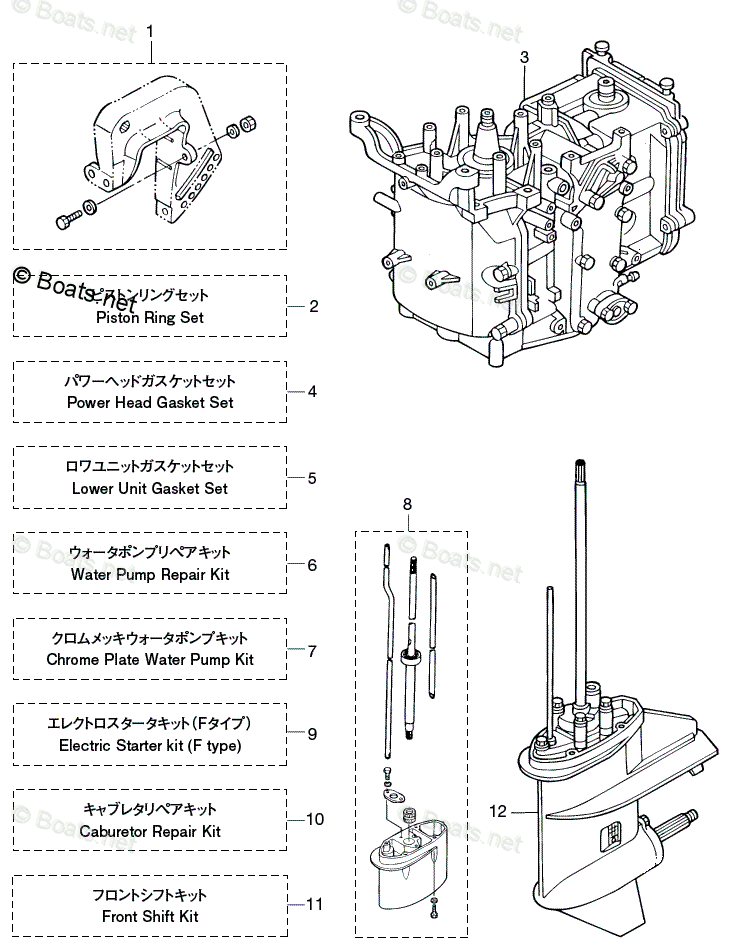 Nissan Outboard 2010 OEM Parts Diagram for ASSEMBLY & KITS | Boats.net