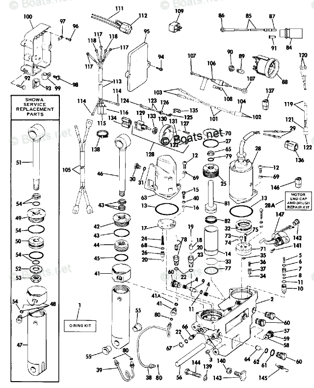 Johnson Rigging Parts & Accessories 1986 OEM Parts Diagram for Power ...