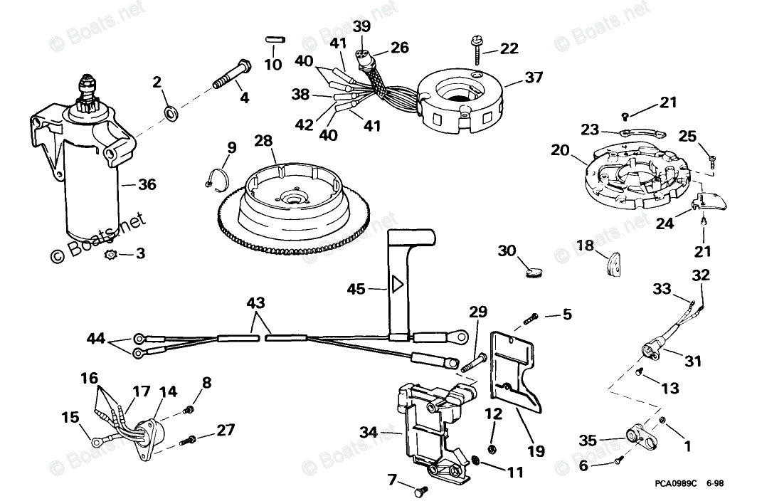Johnson Rigging Parts & Accessories 1999 OEM Parts Diagram for Tiller