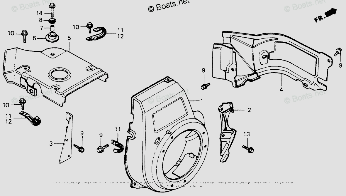 Honda Generators EMS4500 A VIN GE4001000001 OEM Parts Diagram for Fan