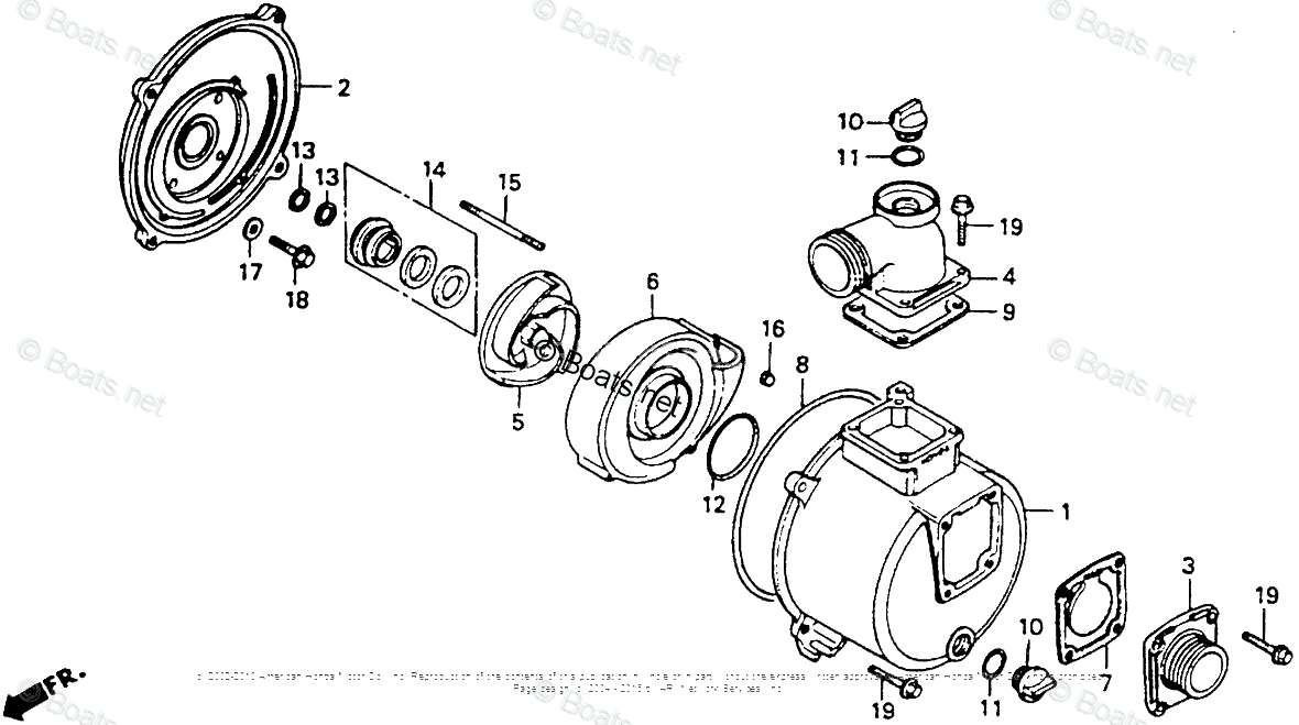 Honda Water Pumps Wb30x C Vin Gx140 1000001 Oem Parts Diagram For Wb Wd30xcasing Impeller