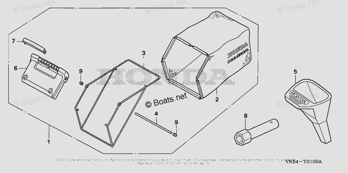 Honda Lawn Mowers HRC216K3 PDA VIN# MAJA-1010001 OEM Parts Diagram
