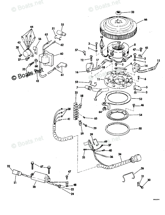 Johnson Outboard Parts by HP 60HP OEM Parts Diagram for Ignition System