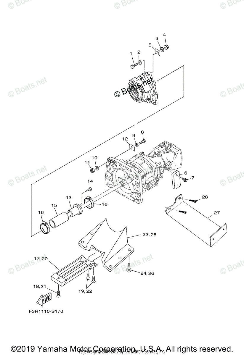 Yamaha Boats 2017 OEM Parts Diagram for Jet Unit 3
