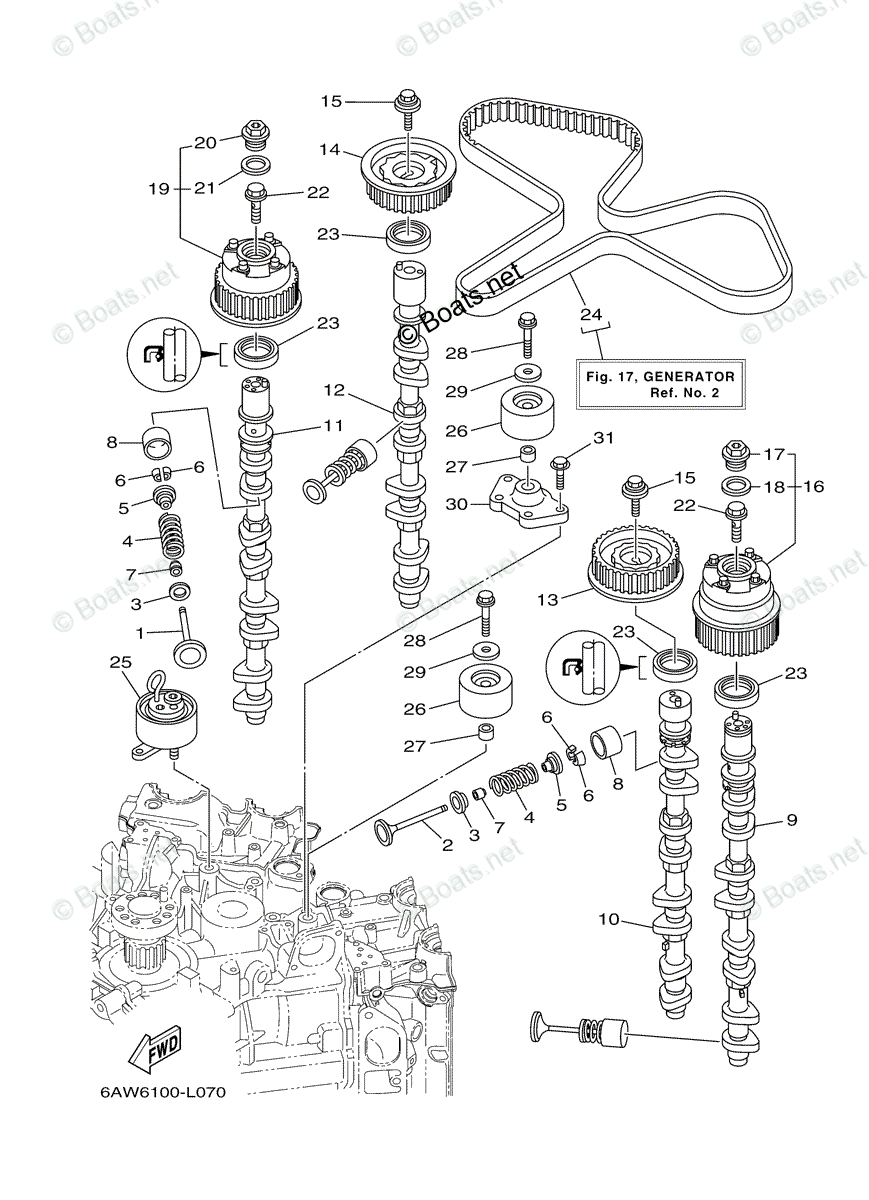 Yamaha Outboard 2012 OEM Parts Diagram for VALVE | Boats.net