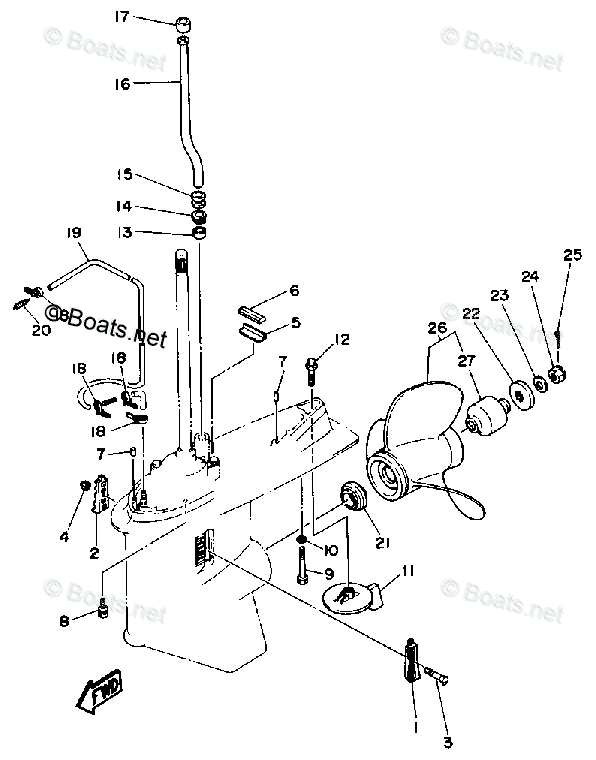 Reteページ② Yamaha Outboard 1990 OEM Parts Diagram for Lower-Drive 2