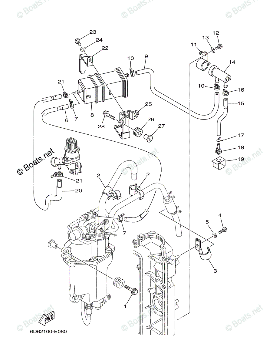 Yamaha Outboard 2006 OEM Parts Diagram for Intake 3 | Boats.net