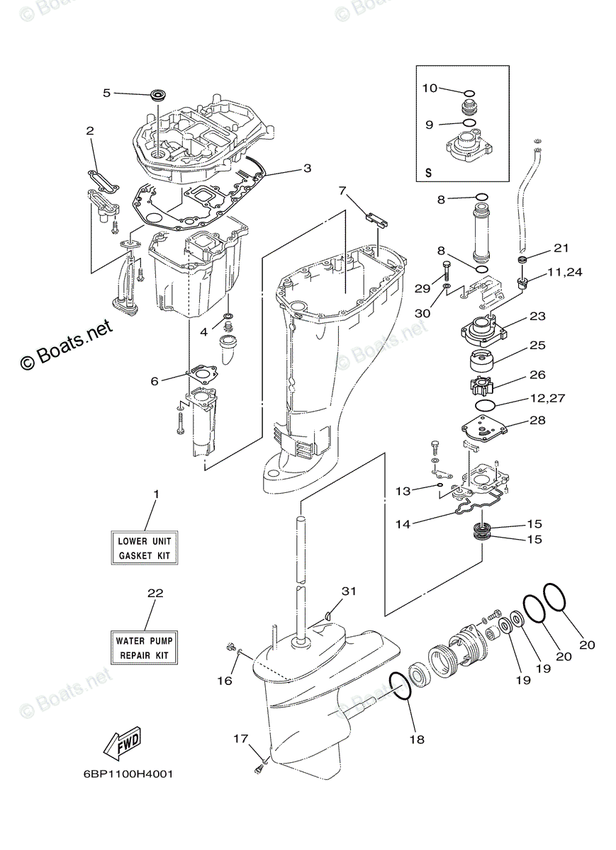 Yamaha Outboard 2016 OEM Parts Diagram for Repair Kit 3 | Boats.net