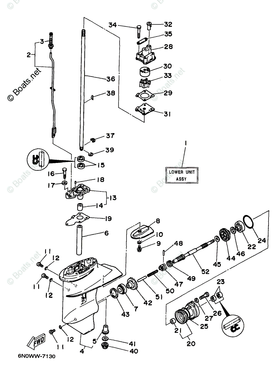 Yamaha Outboard 1999 OEM Parts Diagram for Lower Casing Drive 1 | Boats.net