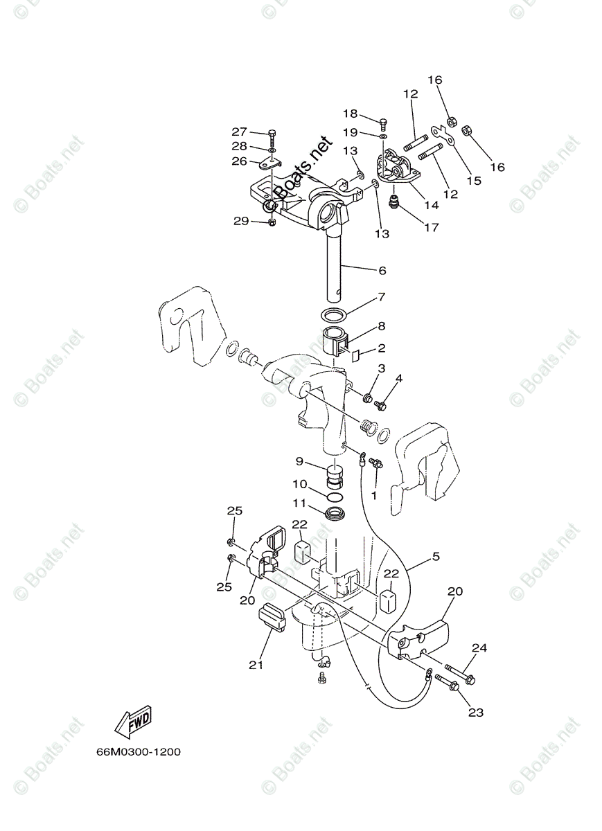 Yamaha Outboard 2005 OEM Parts Diagram for Bracket 2 | Boats.net