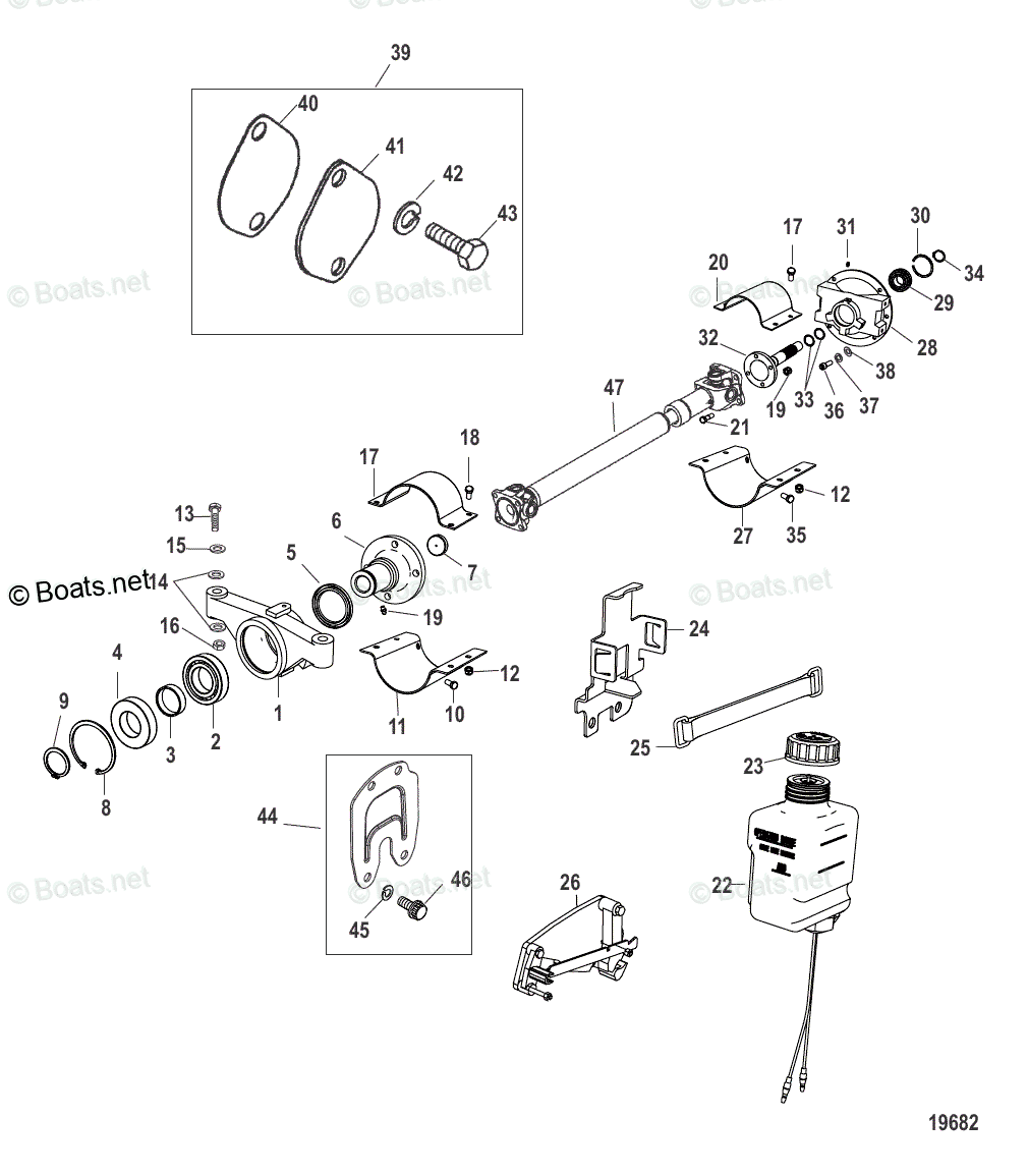 Mercruiser Sterndrive Outdrives OEM Parts Diagram for