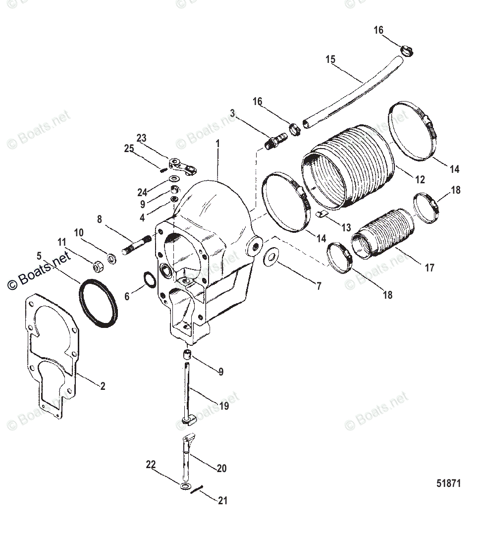 BELL 1タイトル Mercruiser Sterndrive Transoms OEM Parts Diagram for Bell