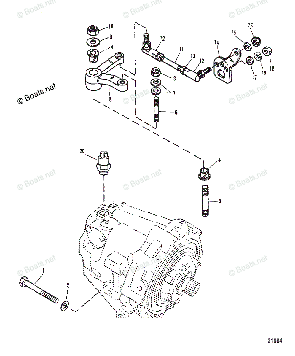 Mercruiser Sterndrive Gas Engines OEM Parts Diagram for