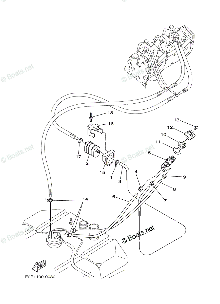 Yamaha Waverunner 2001 OEM Parts Diagram for Fuel | Boats.net