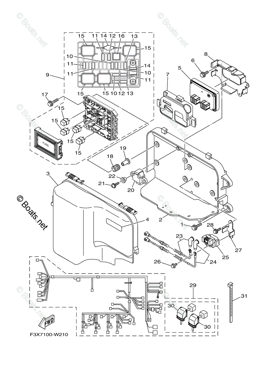 Yamaha Waverunner 2021 OEM Parts Diagram for ELECTRICAL (1 