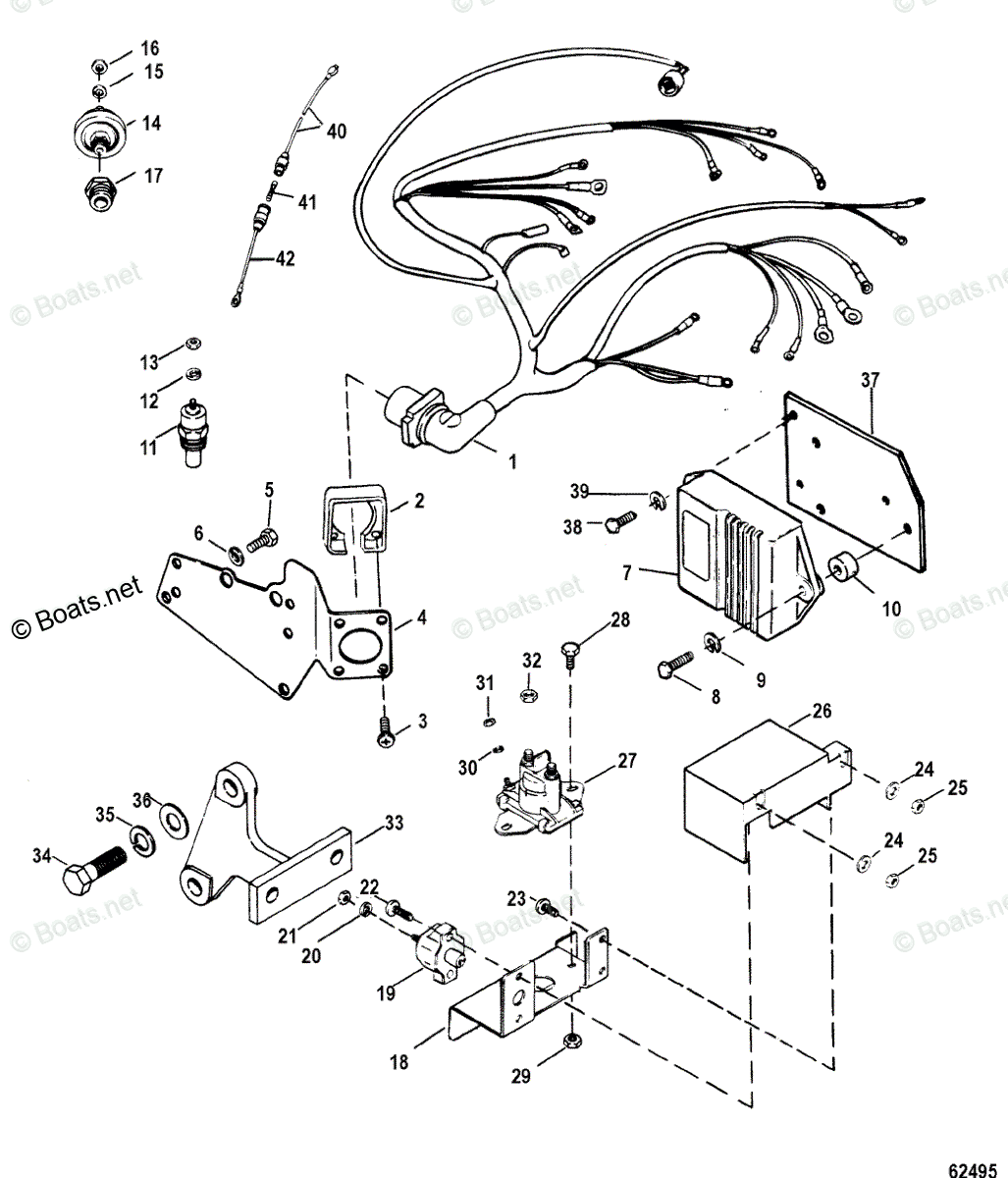 Mercruiser Sterndrive Gas Engines OEM Parts Diagram for WIRING HARNESS