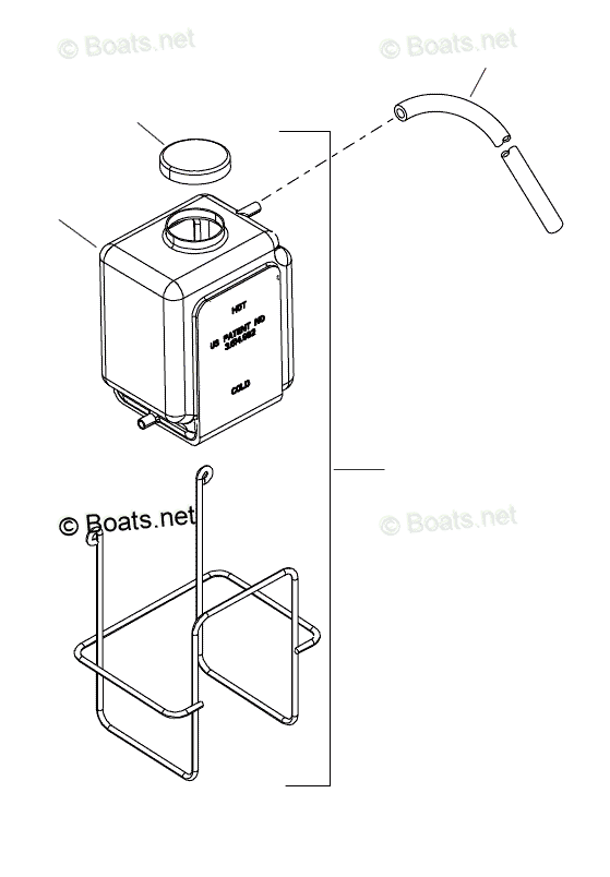 Mercruiser Sterndrive Diesel Engines OEM Parts Diagram for Coolant