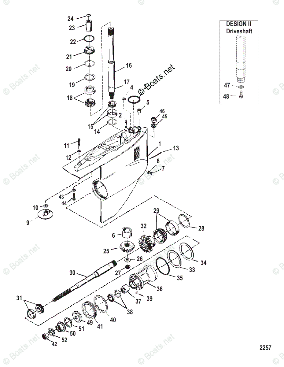 Mercury MerCruiser Sterndrive Parts by Size & Serial Drives OEM Parts