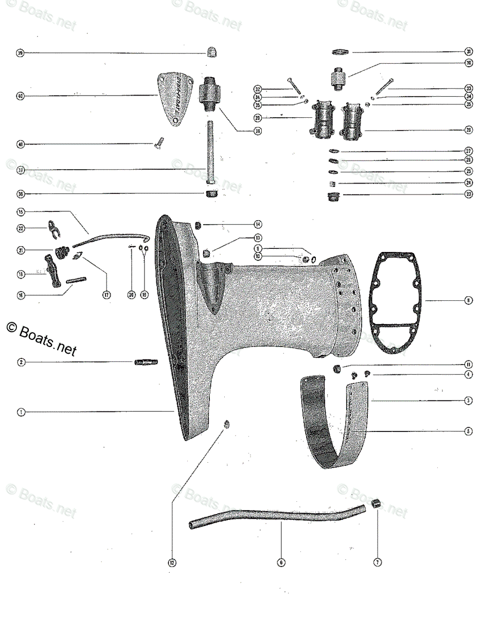 Mercury Outboard 80HP OEM Parts Diagram for Drive Shaft Housing ...