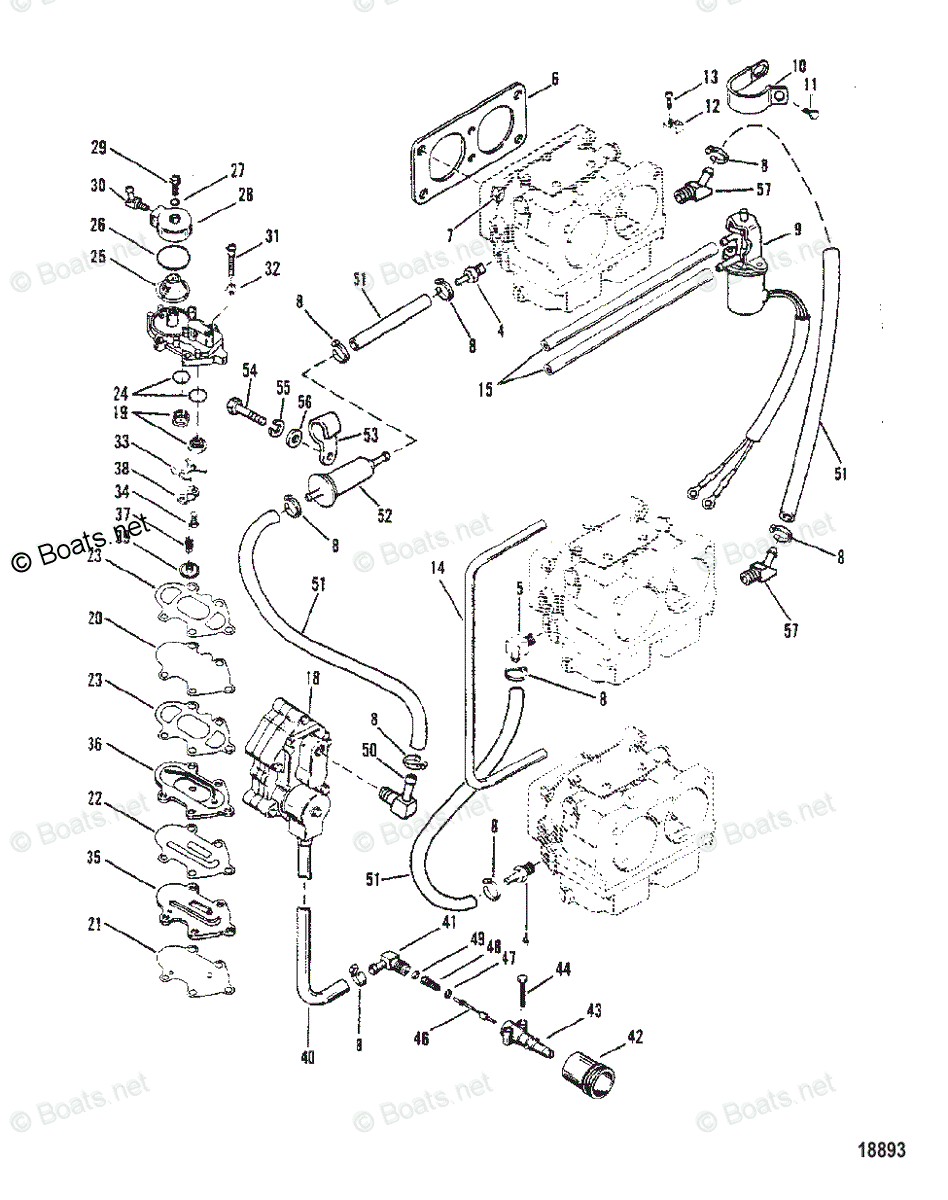 Mariner Outboard 1988 OEM Parts Diagram for Fuel Pump(Design II With ...