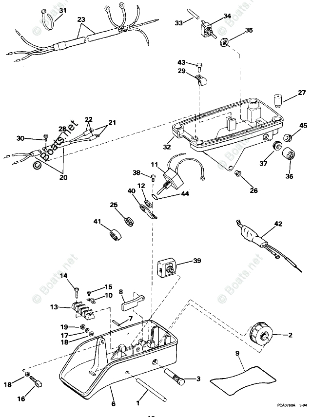 OMC Trolling Motor 24 Volt OEM Parts Diagram for Pedal Group - Standard ...