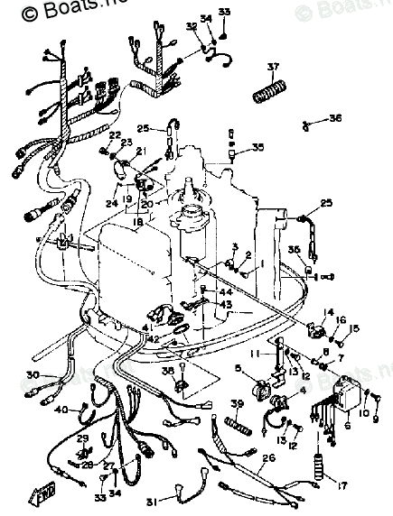 Yamaha Outboard Parts by Year 1989 OEM Parts Diagram for Electric Parts