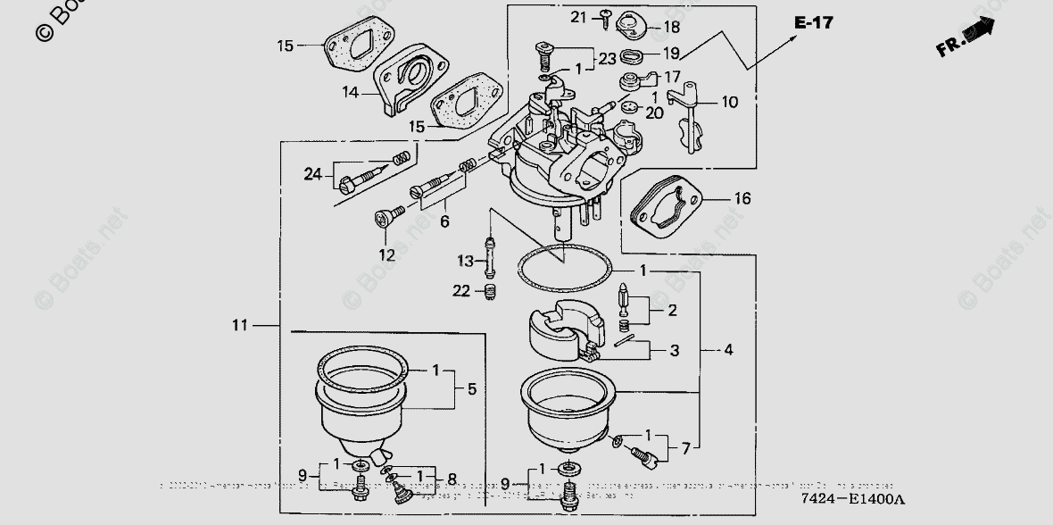 Honda Power Carriers HP400K3 BA-C VIN# NAA-2800448 OEM Parts Diagram ...