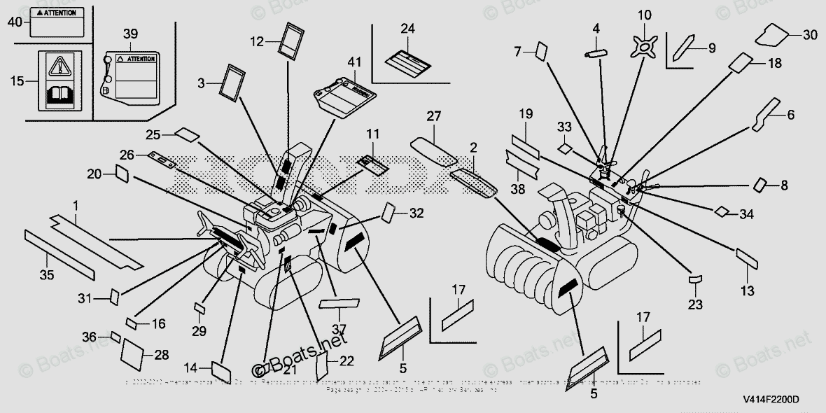 Honda Snow Blowers HSS928A AT VIN SADA1000001 OEM Parts Diagram for