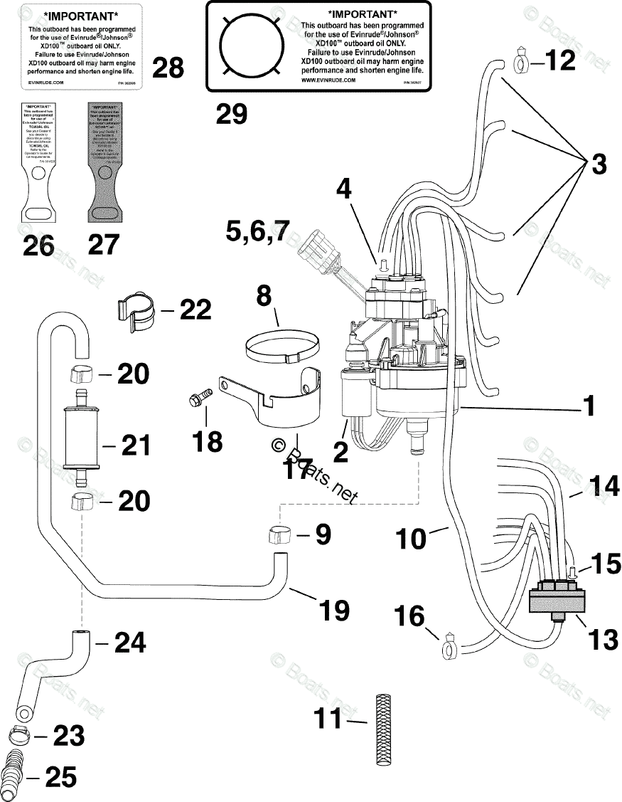 Evinrude Outboard 2007 OEM Parts Diagram for OIL PUMP | Boats.net