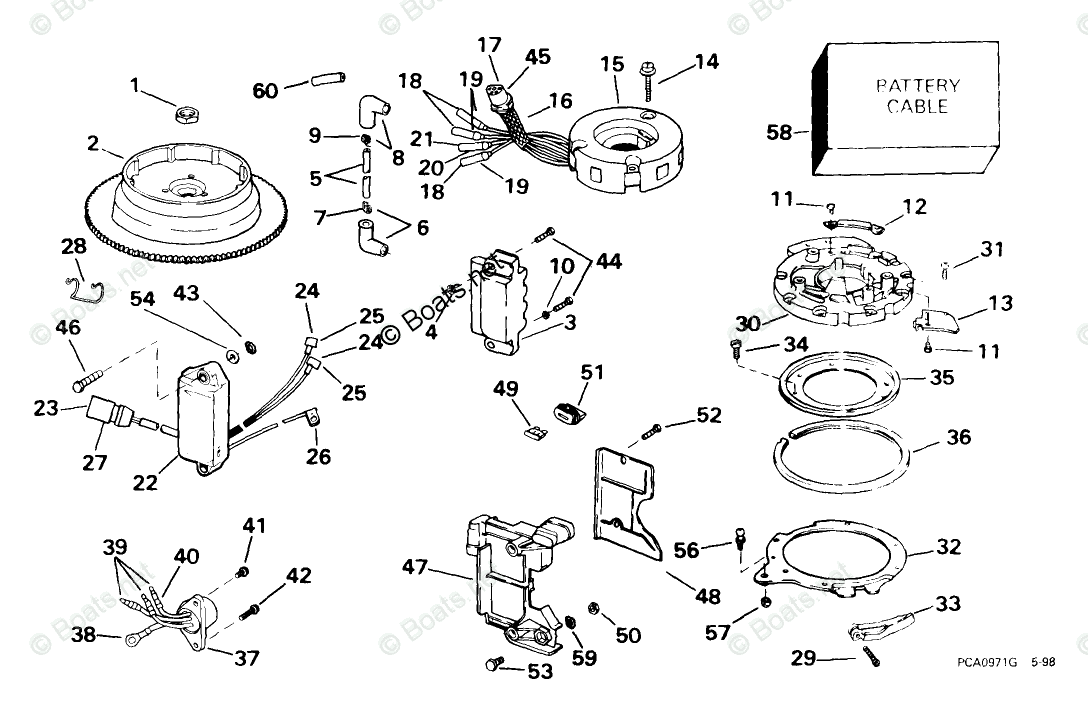 Johnson Outboard Parts by Year 1999 OEM Parts Diagram for Ignition