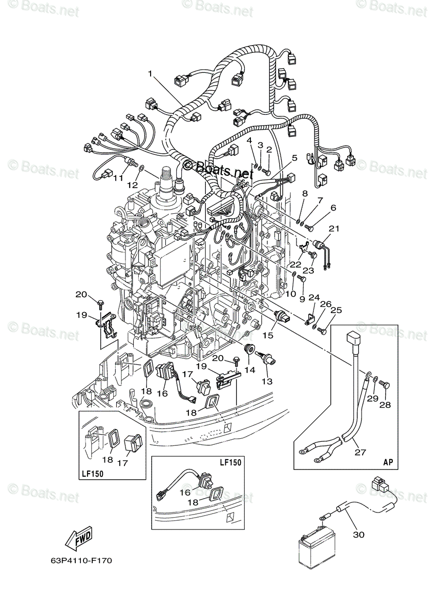 Yamaha Outboard 2006 OEM Parts Diagram for ELECTRICAL 3 | Boats.net