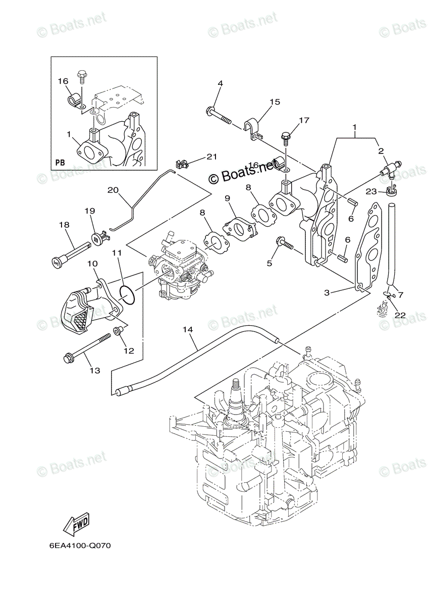 Yamaha Outboard 2020 OEM Parts Diagram for INTAKE | Boats.net