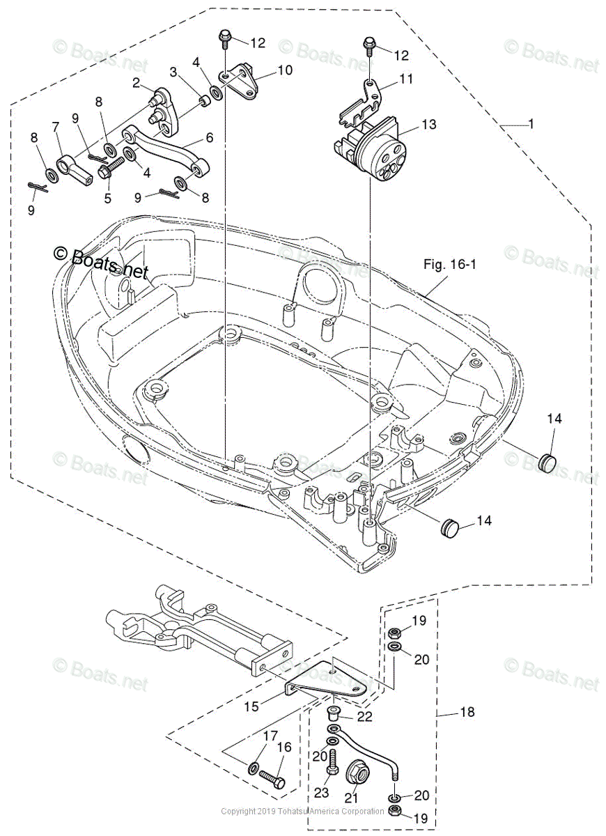 Tohatsu Outboard 30HP OEM Parts Diagram for REMOTE CONTROL | Boats.net