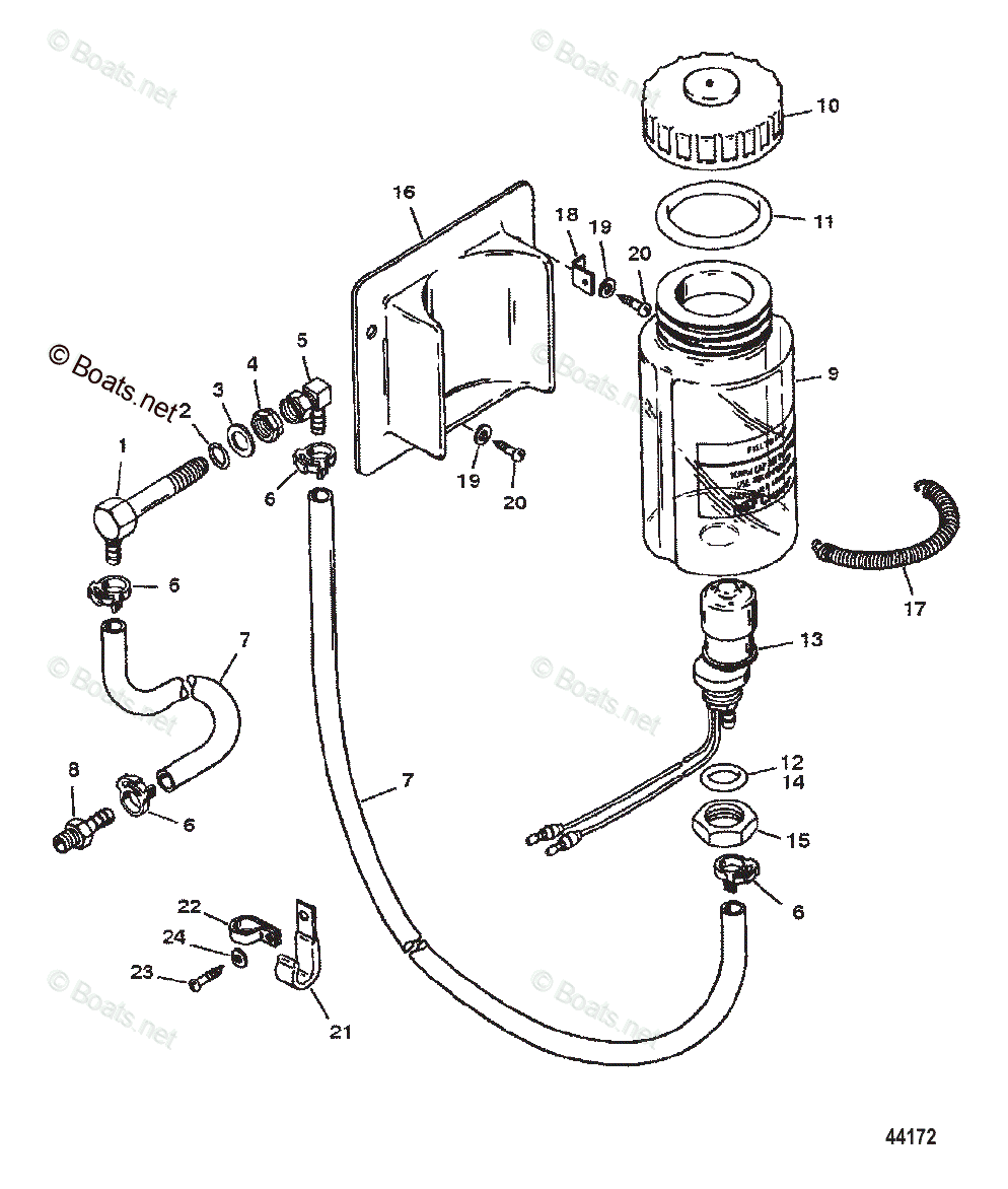 Mercruiser Sterndrive Outdrives OEM Parts Diagram for OIL RESERVOIR ...