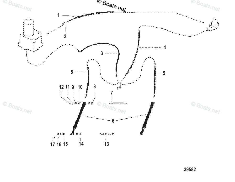 33+ Mercruiser Power Trim Pump Hose Diagram