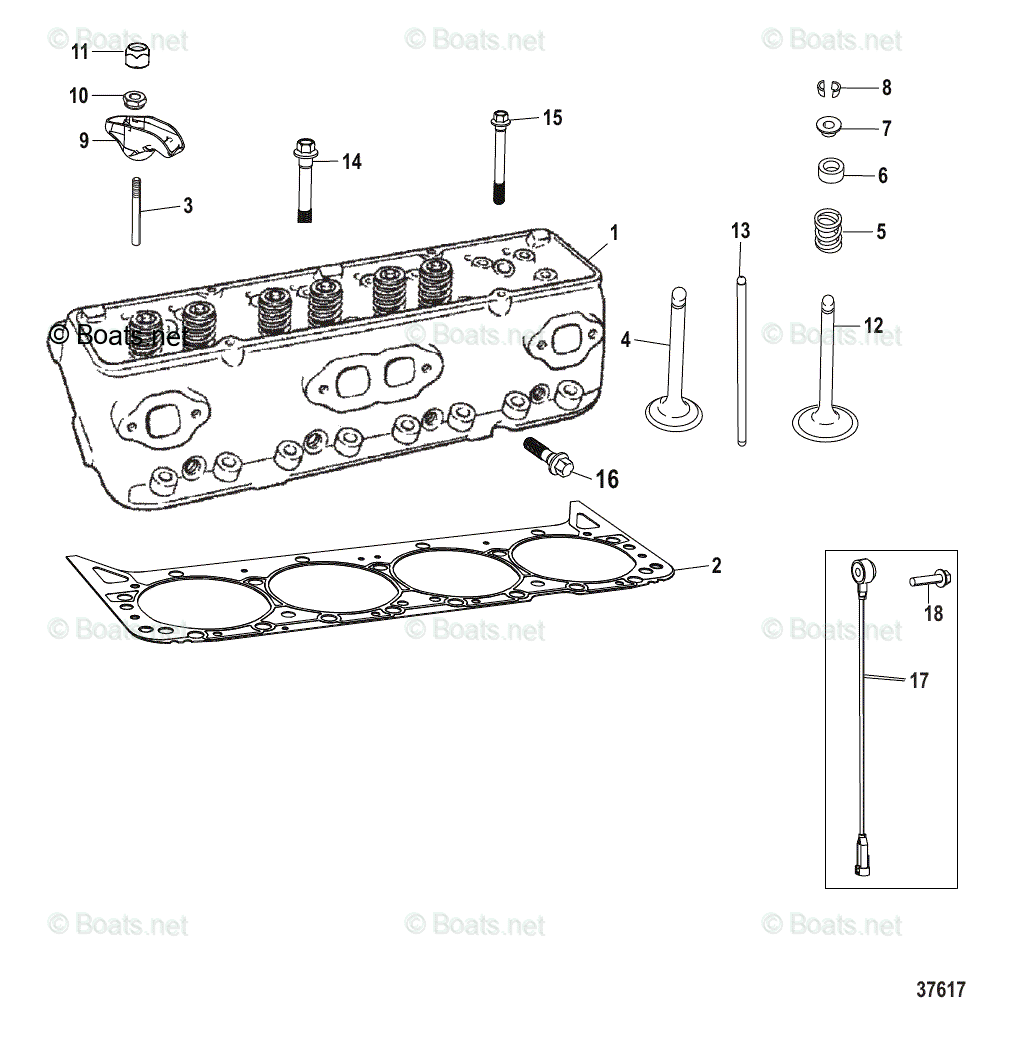 MARIページ Mercruiser Sterndrive Gas Engines OEM Parts Diagram for