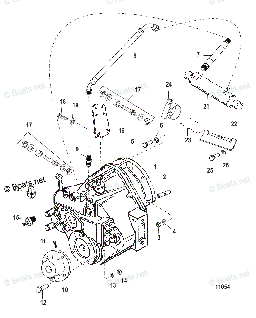 Mercruiser Inboard Gas Engines OEM Parts Diagram for Transmission and ...