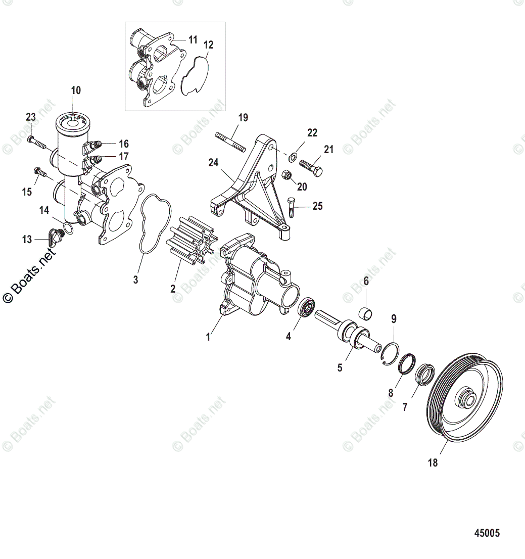 Mercruiser Inboard Gas Engines OEM Parts Diagram for Sea