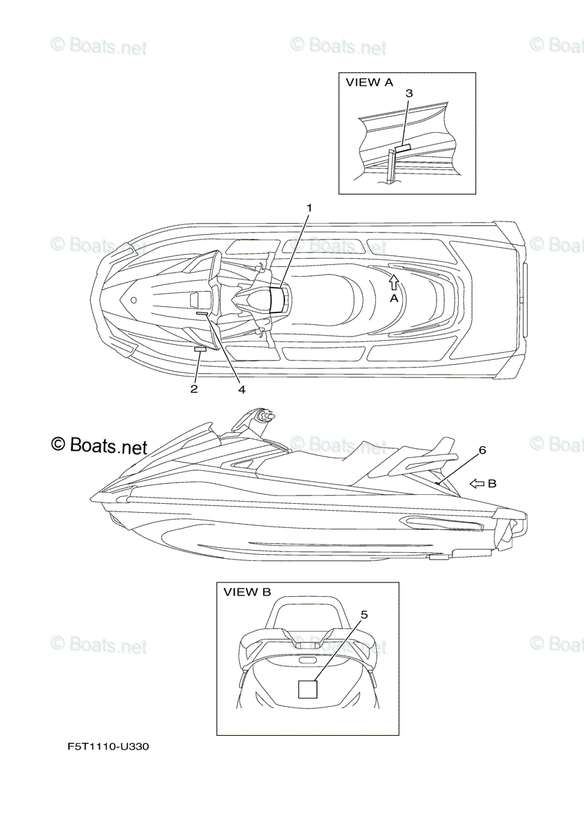 【スーパーセール】 Yamaha Waverunner Important for Diagram Parts OEM 2019 水上オートバイ用