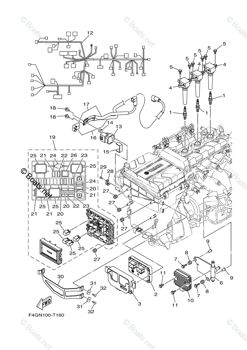 Yamaha Waverunner 2018 OEM Parts Diagram for ELECTRICAL (1